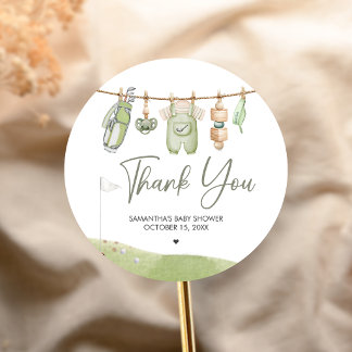Adesivo Redondo Golf Little Putter Baby Shower