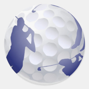 Adesivo Redondo Golf, nome personalizado do passatempo desportivo