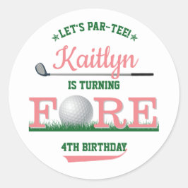 Adesivo Redondo Golf PAR-TEE 4º Aniversário