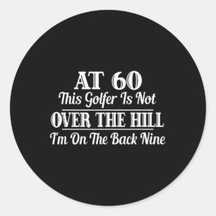 Adesivo Redondo Golfe 60º presente de aniversário Camisa 60º Golfe