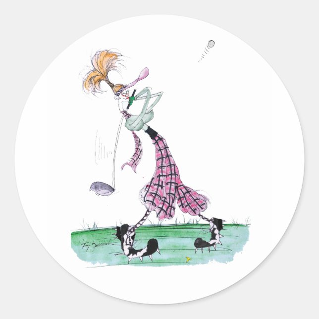 Adesivo Redondo golfe de cheio, tony fernandes (Frente)