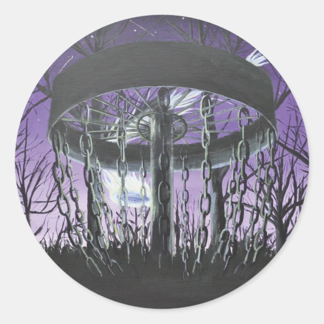 Adesivo Redondo golfe de disco (Frente)