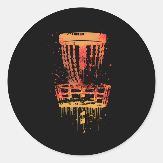 Adesivo Redondo Golfe de Golfe Disco Frisbee Golf (Frente)