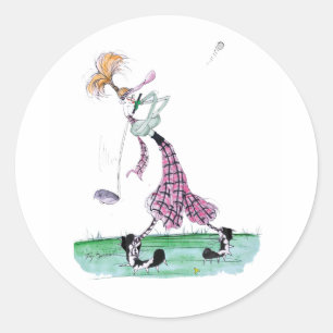 Adesivo Redondo golfe do auge total, fernandes tony