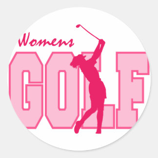Adesivo Redondo Golfe feminino rosa