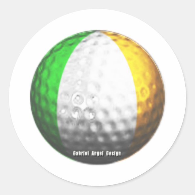 Adesivo Redondo Golfe Irlandês (Frente)