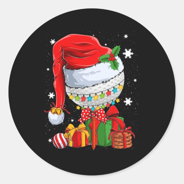 Adesivo Redondo Golfing Pajama Funny Holidy Golf Ball S (Frente)