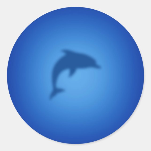 Adesivo Redondo Golfinho-azul (Frente)