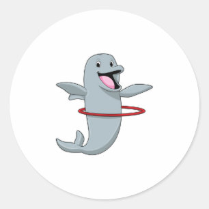 Adesivo Redondo Golfinho em Endurance, com pneus de Malhação.p