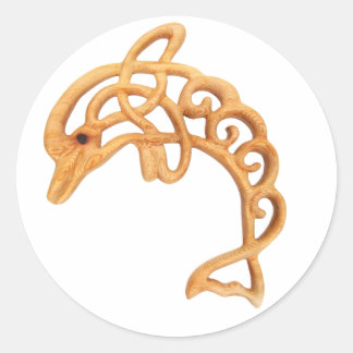 Adesivo Redondo Golfinho Pulando Nó Celta