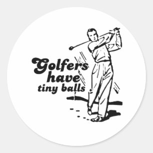 Adesivo Redondo Golfistas têm bolas minúsculas