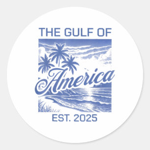 Adesivo Redondo Golfo Da América Dos Eua No Leste De 2025 Bandeira