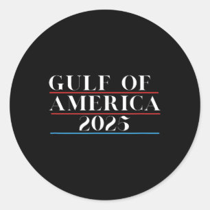 Adesivo Redondo Golfo Da América Trump 2025