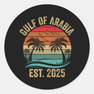 Adesivo Redondo Golfo Da Arábia Est 2025 Trump Arabian Golfo Funny