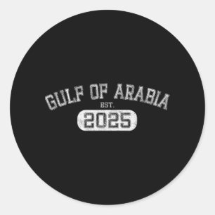Adesivo Redondo Golfo Da Arábia Est 2025 Trump Arabian Golfo Funny