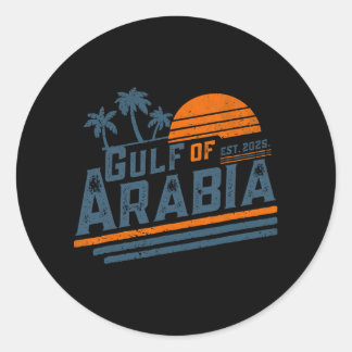 Adesivo Redondo Golfo Da Arábia Est 2025 Trump Arabian Golfo Funny