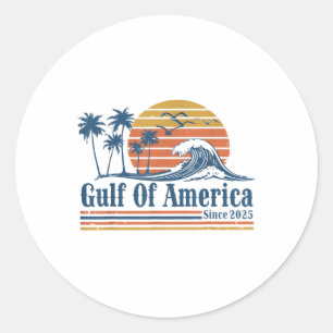 Adesivo Redondo Golfo De Bandeira Americana 2025