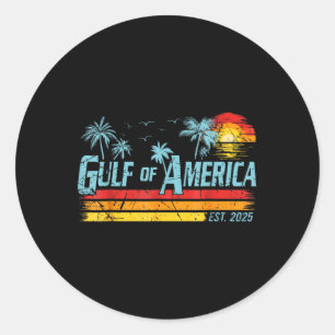 Adesivo Redondo Golfo De Bandeira Americana 2025