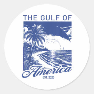 Adesivo Redondo Golfo De Bandeira Americana 2025