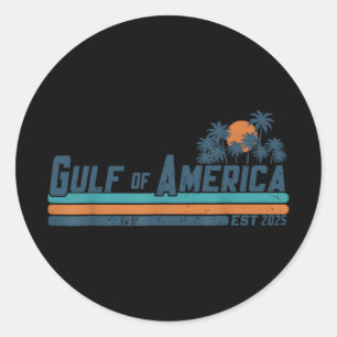 Adesivo Redondo Golfo De Bandeira Americano 2025