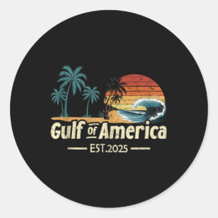 Adesivo Redondo Golfo De Bandeira Americano 2025