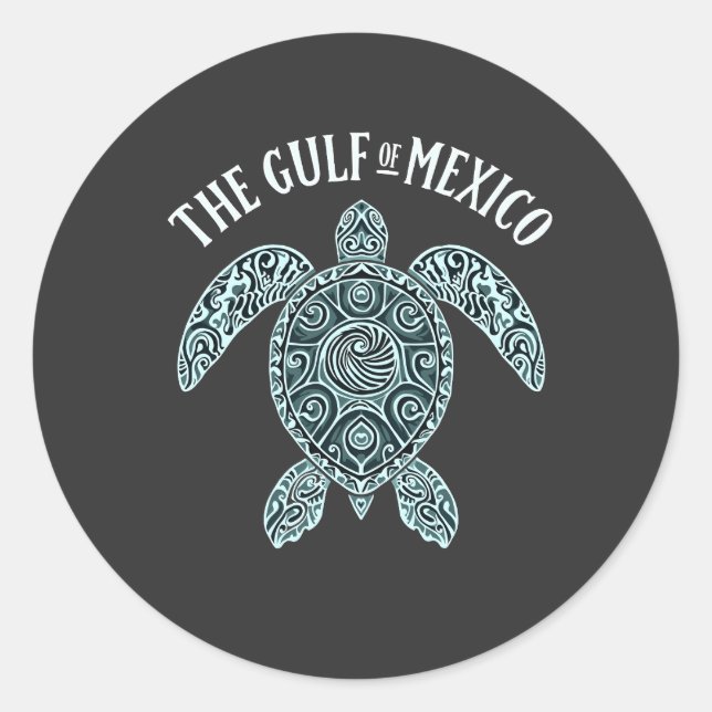 Adesivo Redondo Golfo do México (Frente)