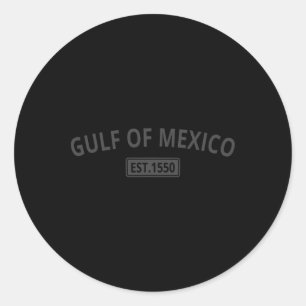 Adesivo Redondo Golfo Do México Est 1550 Americano De Mex