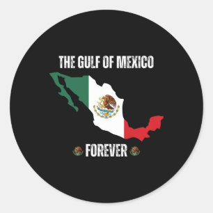 Adesivo Redondo Golfo do México Patriótico Para Sempre El Golfo