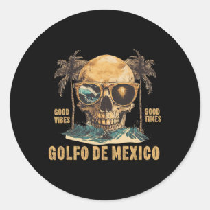 Adesivo Redondo Golfo Do México Viva Golfo Do México Souveni