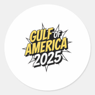 Adesivo Redondo Golfo Dos Estados Unidos Palm Tree Usa 2025 Améric