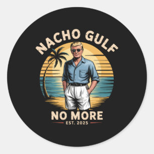 Adesivo Redondo Golfo Nacho Não É Mais Divertido Férias Trump 2025