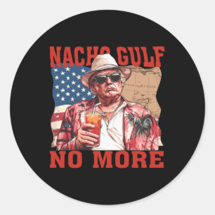 Adesivo Redondo Golfo Nacho Não Mais Golfo Dos Estados Unidos Trum