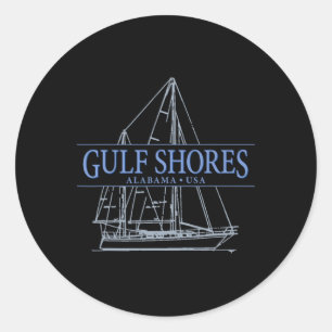Adesivo Redondo Golfo Shores Alabama