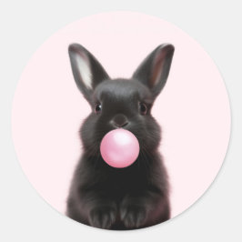 Adesivo Redondo Goma-Bolha Rosa Briscada Negra Bonita Brilhando