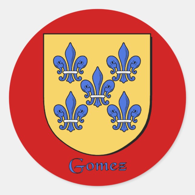 Adesivo Redondo Gomez Family Shield Stickers (Frente)