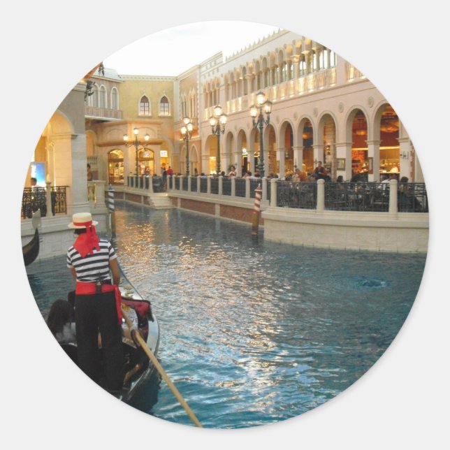 Adesivo Redondo Gondola Ride Sticker (Frente)