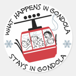 Adesivo Redondo Gondola Ride Sticker