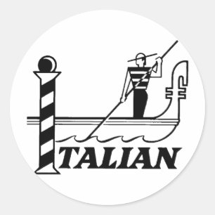 Adesivo Redondo Gôndola Venetian italiana