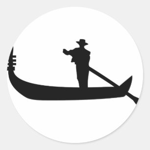 Adesivo Redondo gôndola venetiana