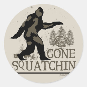Adesivo Redondo Gone Squatchin