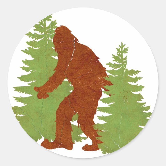 Adesivo Redondo Gone Squatchin (Frente)