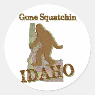 Adesivo Redondo Gone Squatchin - Idaho