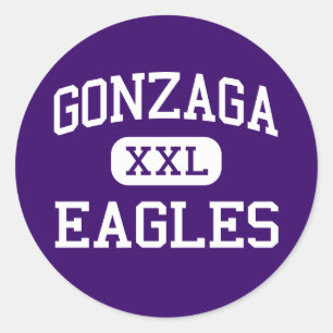 Adesivo Redondo Gonzaga - Eagles - faculdade - Washington