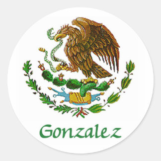 Adesivo Redondo Gonzalez Selo Nacional Mexicano