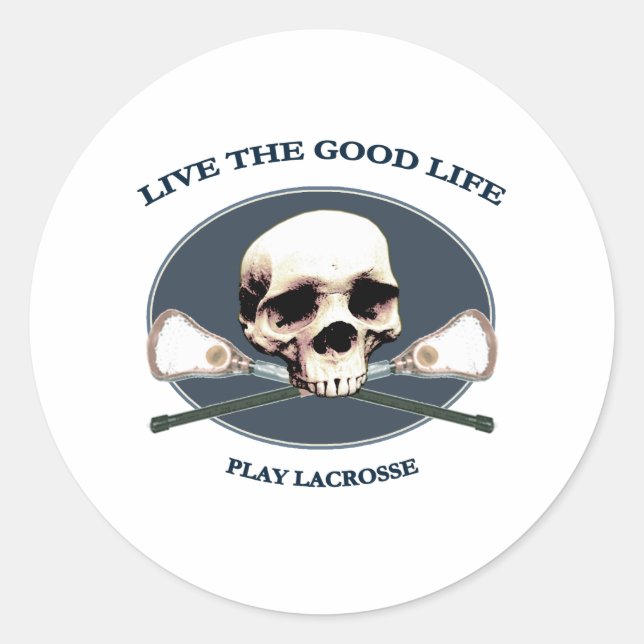 Adesivo Redondo Good Life Lacrosse (Frente)