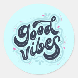 Adesivo Redondo Good Vibes Sticker
