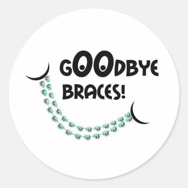 Adesivo Redondo Goodbye Traces Orthodontist Doente Presente (Frente)