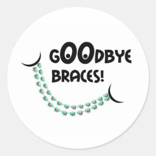 Adesivo Redondo Goodbye Traces Orthodontist Doente Presente