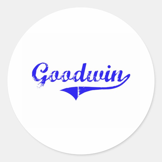 Adesivo Redondo Goodwin Surname Classic Style (Frente)