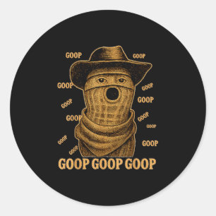 Adesivo Redondo Goop Goop Goop Engraçado O Goop de Amendoim Torrad